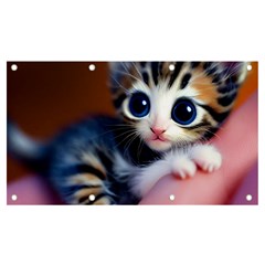 Cute Kitten Kitten Animal Wildlife 3d Banner And Sign 7  X 4  by Pakemis