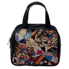 Background Embroidery Pattern Stitches Abstract Classic Handbag (One Side)