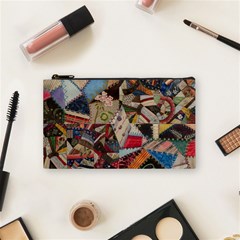 Background Embroidery Pattern Stitches Abstract Cosmetic Bag (Small)