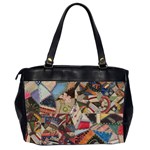 Background Embroidery Pattern Stitches Abstract Oversize Office Handbag (2 Sides) Back