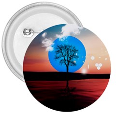 Surreal Fantasy Abstract Art Creativity Horizon 3  Buttons by Pakemis