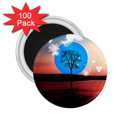 Surreal Fantasy Abstract Art Creativity Horizon 2 25  Magnets (100 Pack)  by Pakemis