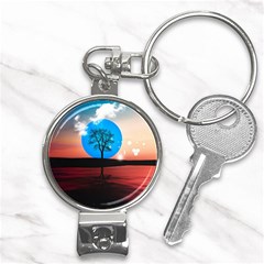 Surreal Fantasy Abstract Art Creativity Horizon Nail Clippers Key Chain by Pakemis