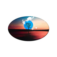 Surreal Fantasy Abstract Art Creativity Horizon Sticker (oval)