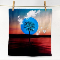 Surreal Fantasy Abstract Art Creativity Horizon Face Towel by Pakemis