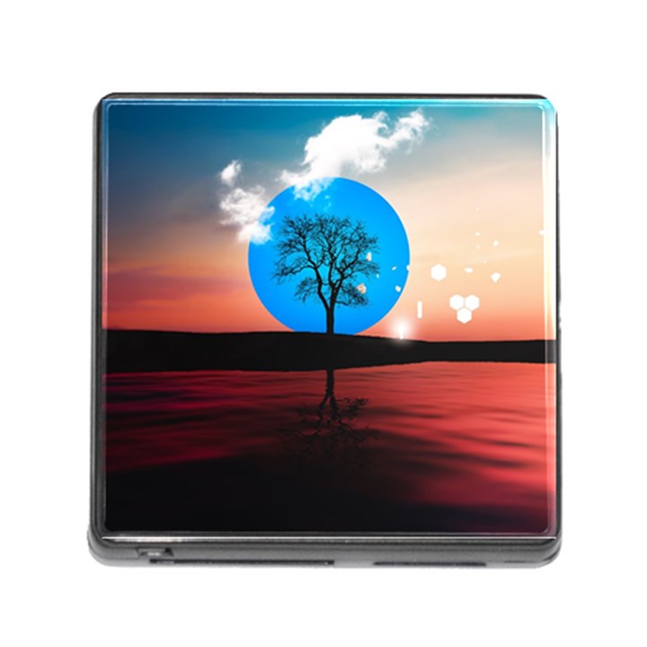 Surreal Fantasy Abstract Art Creativity Horizon Memory Card Reader (Square 5 Slot)