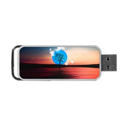 Surreal Fantasy Abstract Art Creativity Horizon Portable Usb Flash (two Sides) by Pakemis