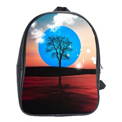 Surreal Fantasy Abstract Art Creativity Horizon School Bag (xl) by Pakemis