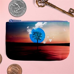 Surreal Fantasy Abstract Art Creativity Horizon Large Coin Purse by Pakemis