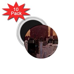 Skyline Skyscrapers Futuristic Sci-fi Panorama 1 75  Magnets (10 Pack)  by Pakemis