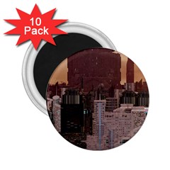 Skyline Skyscrapers Futuristic Sci-fi Panorama 2 25  Magnets (10 Pack)  by Pakemis