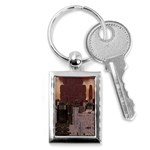 Skyline Skyscrapers Futuristic Sci-fi Panorama Key Chain (Rectangle) Front