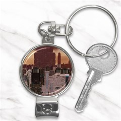 Skyline Skyscrapers Futuristic Sci-fi Panorama Nail Clippers Key Chain by Pakemis