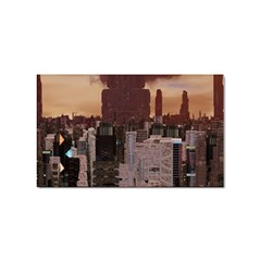 Skyline Skyscrapers Futuristic Sci-fi Panorama Sticker (rectangular) by Pakemis