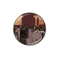 Skyline Skyscrapers Futuristic Sci-fi Panorama Hat Clip Ball Marker by Pakemis