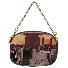 Skyline Skyscrapers Futuristic Sci-fi Panorama Chain Purse (one Side) by Pakemis