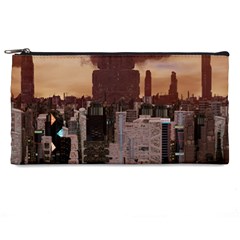 Skyline Skyscrapers Futuristic Sci-fi Panorama Pencil Case by Pakemis