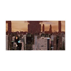 Skyline Skyscrapers Futuristic Sci-fi Panorama Yoga Headband by Pakemis