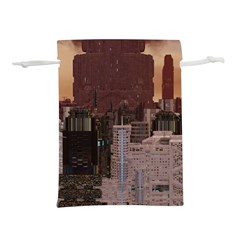 Skyline Skyscrapers Futuristic Sci-fi Panorama Lightweight Drawstring Pouch (m) by Pakemis