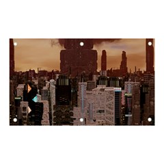 Skyline Skyscrapers Futuristic Sci-fi Panorama Banner And Sign 5  X 3  by Pakemis