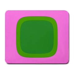 Pink And Green 1105 - Groovy Retro Style Art Large Mousepad