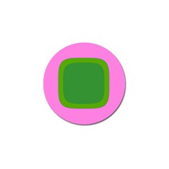 Pink And Green 1105 - Groovy Retro Style Art Golf Ball Marker by KorokStudios