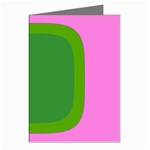 Pink And Green 1105 - Groovy Retro Style Art Greeting Cards (Pkg of 8) Left