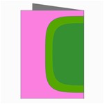 Pink And Green 1105 - Groovy Retro Style Art Greeting Cards (Pkg of 8) Right