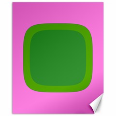 Pink And Green 1105 - Groovy Retro Style Art Canvas 16  X 20 