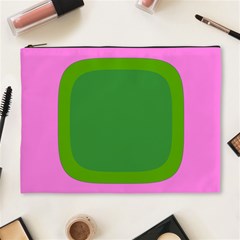 Pink And Green 1105 - Groovy Retro Style Art Cosmetic Bag (xl) by KorokStudios