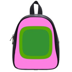 Pink And Green 1105 - Groovy Retro Style Art School Bag (small) by KorokStudios