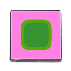 Pink And Green 1105 - Groovy Retro Style Art Memory Card Reader (square 5 Slot) by KorokStudios