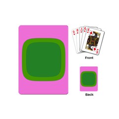 Pink And Green 1105 - Groovy Retro Style Art Playing Cards Single Design (mini) by KorokStudios