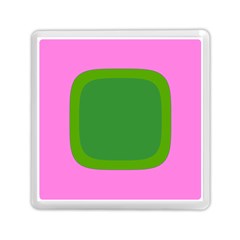 Pink And Green 1105 - Groovy Retro Style Art Memory Card Reader (square) by KorokStudios