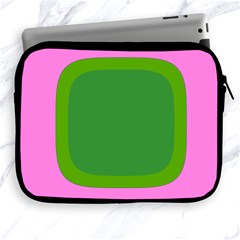 Pink And Green 1105 - Groovy Retro Style Art Apple Ipad 2/3/4 Zipper Cases by KorokStudios