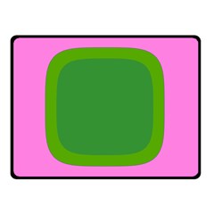 Pink And Green 1105 - Groovy Retro Style Art Double Sided Fleece Blanket (small) by KorokStudios