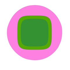 Pink And Green 1105 - Groovy Retro Style Art Mini Round Pill Box by KorokStudios