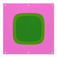 Pink And Green 1105 - Groovy Retro Style Art Banner And Sign 4  X 4  by KorokStudios