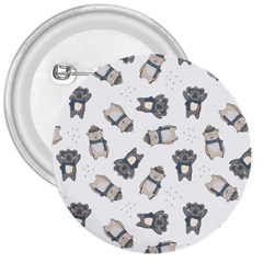 Cute Seamless Pattern With Koala Panda Bear 3  Buttons by Pakemis