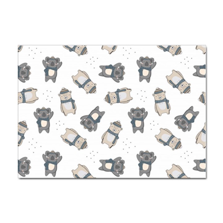 Cute Seamless Pattern With Koala Panda Bear Sticker A4 (100 pack)