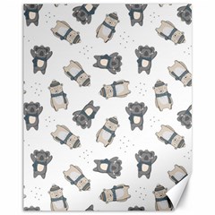 Cute Seamless Pattern With Koala Panda Bear Canvas 11  X 14  by Pakemis