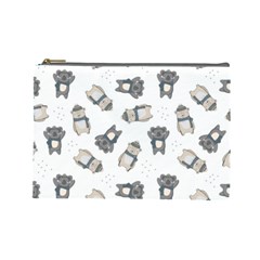 Cute Seamless Pattern With Koala Panda Bear Cosmetic Bag (large) by Pakemis