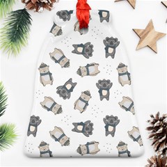 Cute Seamless Pattern With Koala Panda Bear Ornament (bell) by Pakemis