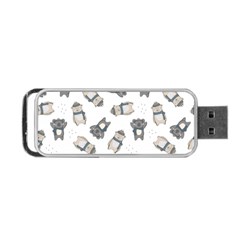 Cute Seamless Pattern With Koala Panda Bear Portable Usb Flash (one Side) by Pakemis