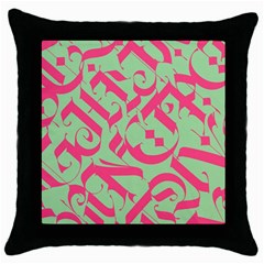 Pattern Ornament Gothic Style Elegant Font Tattoos Throw Pillow Case (black) by Pakemis