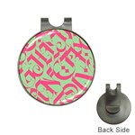 Pattern Ornament Gothic Style Elegant Font Tattoos Hat Clips with Golf Markers Front