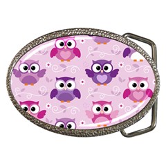 Seamless Cute Colourfull Owl Kids Pattern Belt Buckles by Pakemis