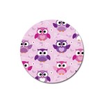 Seamless Cute Colourfull Owl Kids Pattern Magnet 3  (Round) Front