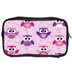 Seamless Cute Colourfull Owl Kids Pattern Toiletries Bag (two Sides) by Pakemis