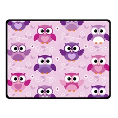 Seamless Cute Colourfull Owl Kids Pattern Double Sided Fleece Blanket (small) by Pakemis